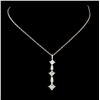 Image 2 : 14K White Gold 0.85ctw Diamond Pendant