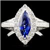 Image 1 : 18K Gold 1.42ct Sapphire & 0.65ct Diamond Ring