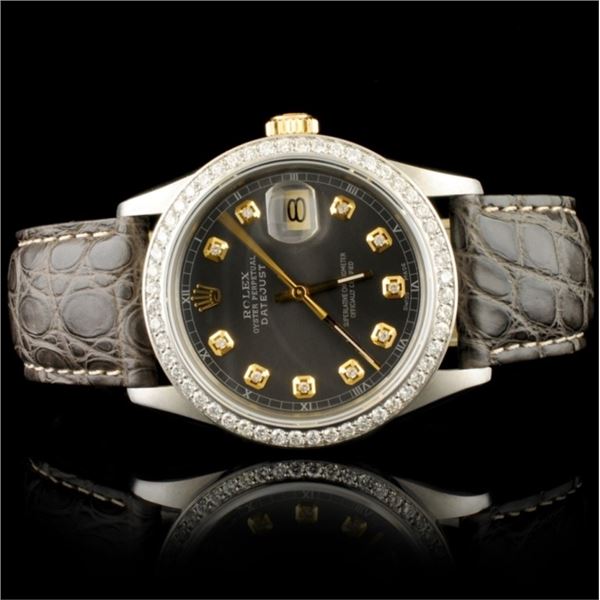 Rolex DateJust YG/SS 1.35ct Diamond 36MM Watch