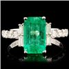Image 1 : 18K Gold 2.22ct Emerald & 0.61ctw Diamond Ring