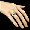 Image 3 : 18K Gold 2.22ct Emerald & 0.61ctw Diamond Ring