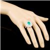 Image 3 : 18K Gold 2.27ct Emerald & 2.40ctw Diamond Ring