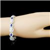 Image 3 : 14K Gold 3.24ct Sapphire & 2.11ctw Diamond Bracele
