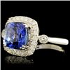 Image 2 : 14K Gold 3.55ct Tanzanite & 0.42ctw Diamond Ring