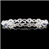 Image 2 : 14K Gold 3.26ct Sapphire & 1.70ctw Diamond Bracele