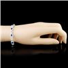 Image 3 : 14K Gold 3.26ct Sapphire & 1.70ctw Diamond Bracele