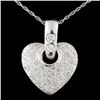 Image 1 : 14K White Gold 2.23ctw Diamond Pendant