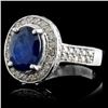 Image 2 : 14K White Gold 2.65ct Sapphire & 1.06ct Diamond Ri