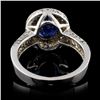 Image 3 : 14K White Gold 2.65ct Sapphire & 1.06ct Diamond Ri