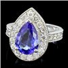 Image 2 : 14K Gold 3.00ct Tanzanite & 1.00ctw Diamond Ring