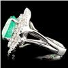 Image 3 : 18K Gold 4.31ct Emerald & 1.56ctw Diamond Ring