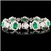 Image 2 : 18K Gold 15.04ct Emerald & 7.29ctw Diamond Bracele