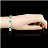 Image 3 : 18K Gold 15.04ct Emerald & 7.29ctw Diamond Bracele