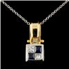 Image 1 : 18K TT Gold 0.35ct Sapphire & 0.26ct Diamond Penda