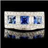 Image 1 : 18K Gold 1.22ctw Sapphire & 0.58ctw Diamond Ring