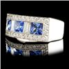Image 2 : 18K Gold 1.22ctw Sapphire & 0.58ctw Diamond Ring