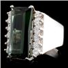 Image 2 : 14K Gold 4.01ct Tourmaline & 0.48ctw Diamond Ring