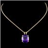 Image 2 : 14K Gold 5.10ct Amethyst Pendant
