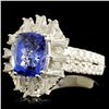 Image 2 : 18K Gold 3.59ct Tanzanite & 1.05ctw Diamond Ring