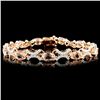 Image 1 : 14K Gold 7.80ct Morganite & 1.51ctw Diamond Bracel