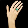 Image 4 : 18K Gold 6.76ct Emerald & 0.65ctw Diamond Ring