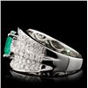 Image 3 : 18K White Gold 1.57ct Emerald & 0.87ct Diamond Rin