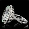 Image 3 : 18K Gold 10.00ct Aquamarine & 0.91ct Diamond Ring
