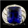Image 1 : 18K Gold 16.72ct Tanzanite & 2.78ctw Diamond Ring