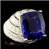 Image 3 : 18K Gold 16.72ct Tanzanite & 2.78ctw Diamond Ring