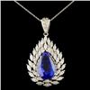 Image 1 : 14K Gold 14.00ct Tanzanite & 3.26ctw Diamond Penda