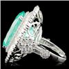 Image 3 : 18K Gold 25.70ct Emerald & 6.94ctw Diamond Ring