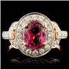 Image 1 : 18K Gold 1.50ct Spinel & 0.63ctw Diamond Ring