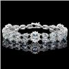 Image 1 : 14k Gold 25.00ct Aquamarine & 1.50ct Diamond Brac
