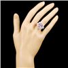 Image 4 : 18K Gold 8.23ct Kunzite & 1.35ctw Diamond Ring