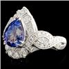 Image 2 : 18K Gold 3.56ct Sapphire & 1.38ct Diamond Ring