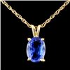 Image 1 : 14K Gold 0.88ct Tanzanite Pendant