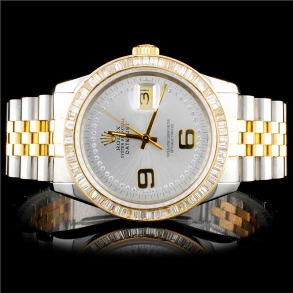 Rolex YG/SS DateJust Diamond 36MM Watch