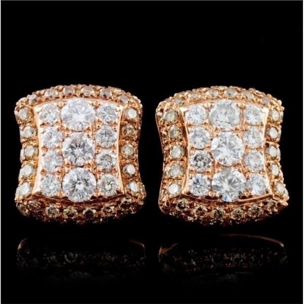 14K Rose Gold 1.46ctw Diamond Earrings