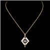 Image 1 : 14K Gold 0.09ctw Diamond Pendant