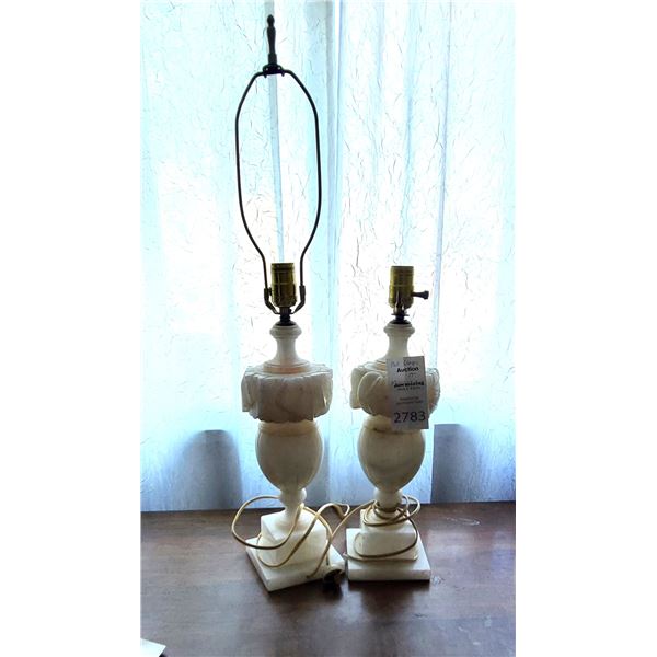 Pair of Alabaster Lamps B