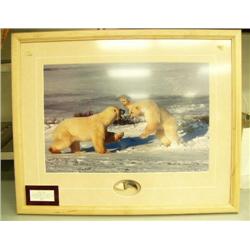 "Play Fight" with polar bear claw capped with bowhead baleen and walrus ivory from St. Lawrence Isla