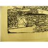 Image 2 : Stone lithograph by William Soovagrooki, Sr. Whaling crew harpooning whale 1/4 - shrink wrapped and 