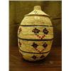 Image 1 : 14" grass basket - Stock # 987A by Amelia Davidson from Kipnuk, AK decorated with dyed seal gut (2)