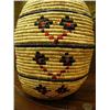 Image 2 : 14" grass basket - Stock # 987A by Amelia Davidson from Kipnuk, AK decorated with dyed seal gut (2)
