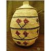 Image 4 : 14" grass basket - Stock # 987A by Amelia Davidson from Kipnuk, AK decorated with dyed seal gut (2)