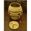 Image 5 : 14" grass basket - Stock # 987A by Amelia Davidson from Kipnuk, AK decorated with dyed seal gut (2)