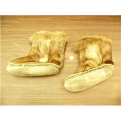 Pair of mukluks made from caribou skin (148)