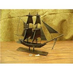 Double masted baleen sailing vessel 13.5" long by Glen Ipalook of Barrow, AK (152)