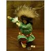 Image 1 : 10" dancer by Shelley Chamberlain from Bethel, Yup'ik wearing green kuspuk with green flowers (152)
