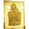 Image 1 : Fabulous seal gut raingear framed circa 1900 from Aleutian chain with seal trim - very unusual stitc